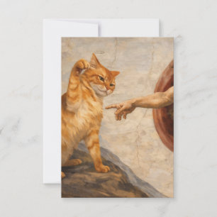 Tarjeta De Agradecimiento Arte de meme de gato divertido Creación de Adán co