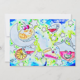 Tarjeta De Agradecimiento Arte de Ponche de Frutas