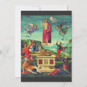 Tarjeta De Agradecimiento Arte de Rafael Resurrección de Jesucristo