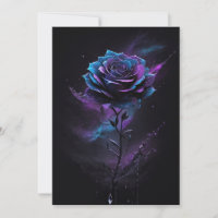 Arte de Salpicadura de Rosa Negra Estrellada Morad