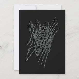 Tarjeta De Agradecimiento Arte de tatuaje tribal abstracto