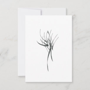 Tarjeta De Agradecimiento Arte de tatuaje tribal abstracto blanco negro tran
