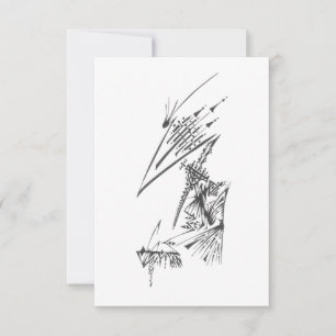 Tarjeta De Agradecimiento Arte de tatuaje tribal abstracto blanco y negro ún