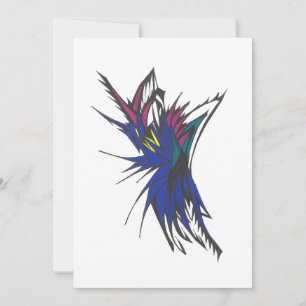 Tarjeta De Agradecimiento Arte de Tatuaje Tribal Abstracto Colorido de Vidri