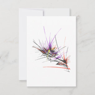 Tarjeta De Agradecimiento Arte de Tatuaje Tribal Abstracto Colorido Explosiv