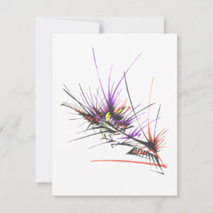 Tarjeta De Agradecimiento Arte de tatuaje tribal abstracto colorido explosiv