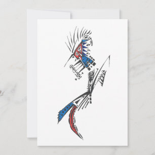 Tarjeta De Agradecimiento Arte de tatuaje tribal abstracto colorido para via
