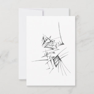 Tarjeta De Agradecimiento Arte de tatuaje tribal abstracto de espadas negras
