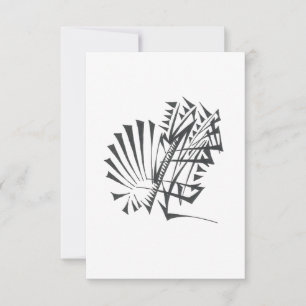 Tarjeta De Agradecimiento Arte de tatuaje tribal abstracto en blanco y negro