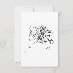 Tarjeta De Agradecimiento Arte de tatuaje tribal abstracto en blanco y negro
