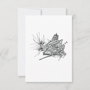 Tarjeta De Agradecimiento Arte de tatuaje tribal abstracto negro y blanco ca