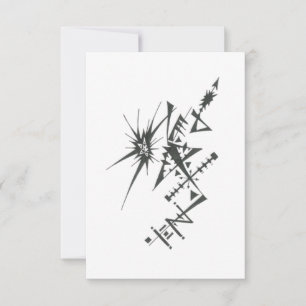 Tarjeta De Agradecimiento Arte de tatuaje tribal abstracto negro y blanco St