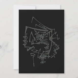 Tarjeta De Agradecimiento Arte de Tatuaje Tribal Abstracto Retorcido
