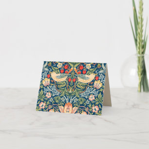 Tarjeta De Agradecimiento Arte de William Morris: Pájaros y Flores