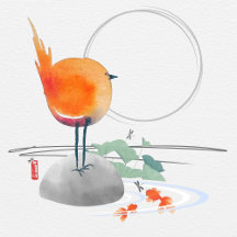 ARTE DE ZEN cartas de arte de aves acuáticas