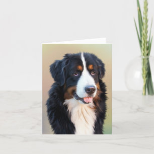 Tarjeta De Agradecimiento arte del perro de montaña de bernesa