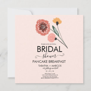 Tarjeta De Agradecimiento Arte dibujado a mano de flores silvestres para duc
