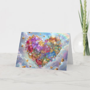 Tarjeta De Agradecimiento Arte digital de Crystal Heart en colores canadíaco