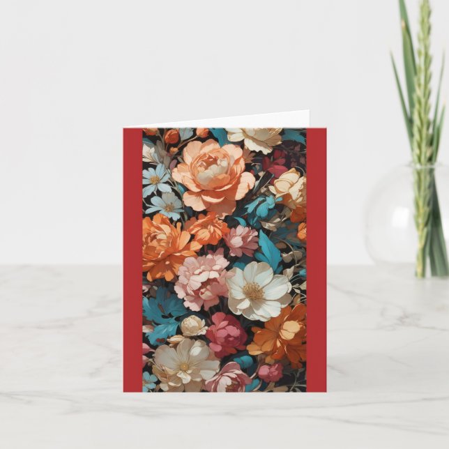 Tarjeta De Agradecimiento arte floral (Anverso)