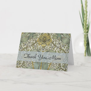Tarjeta De Agradecimiento Arte floral amarillo de matorral primaveral de Wil