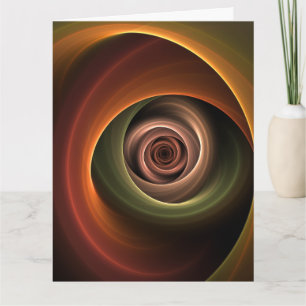 Tarjeta De Agradecimiento Arte fractal moderno de colores cálidos abstracto