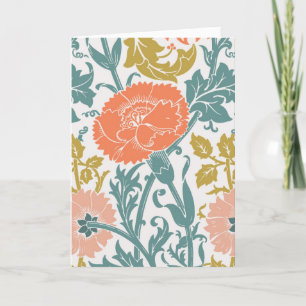 Tarjeta De Agradecimiento Arte gráfico de flores vintage y tu texto, Vs 2