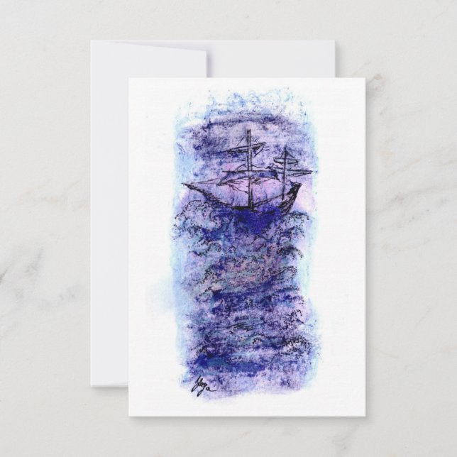 Tarjeta De Agradecimiento Arte moderno (Anverso)