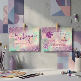 Tarjeta De Agradecimiento Arte moderno abstracto pintura acuarela artista