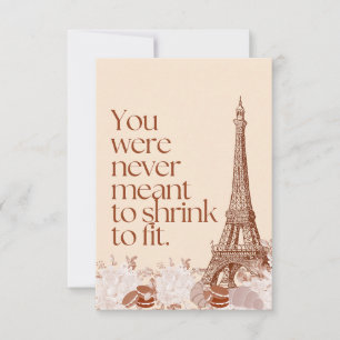 Tarjeta De Agradecimiento Arte mural motivacional de la Torre Eiffel de Parí