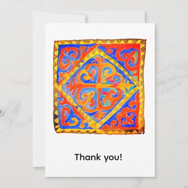 Tarjeta De Agradecimiento Arte nómada (Anverso)