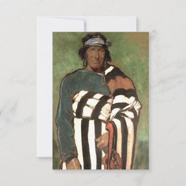 Tarjeta De Agradecimiento Arte occidental "Navajo" por Gerald Cassidy (Anverso)