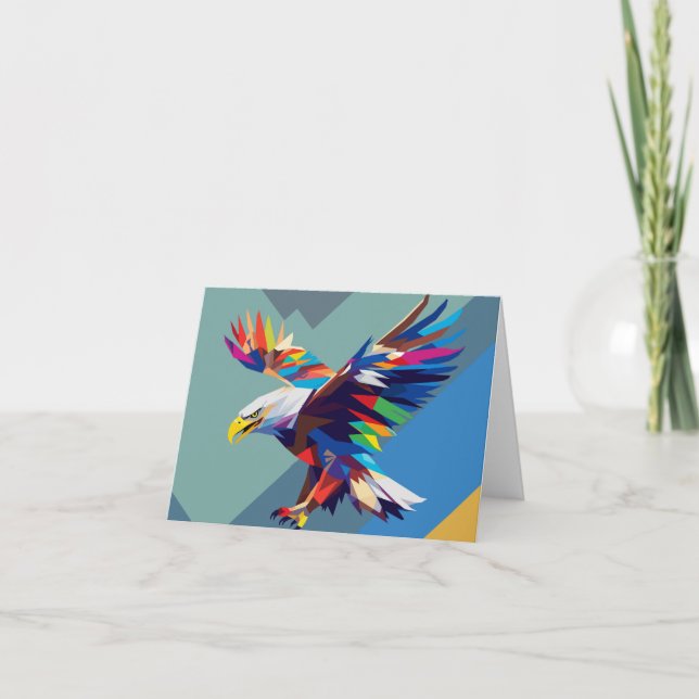 Tarjeta De Agradecimiento Arte pop de águila (Anverso)