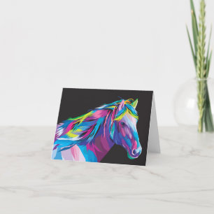 Tarjeta De Agradecimiento Arte pop de caballo