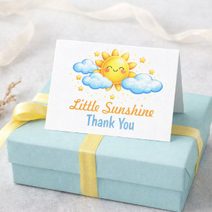 Tarjeta De Agradecimiento Artesanías de fiesta para baby shower Azul Gracias