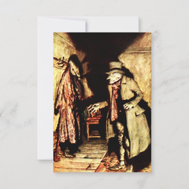Tarjeta De Agradecimiento Arthur Rackham - A Christmas Carol - Grumpy (Anverso)