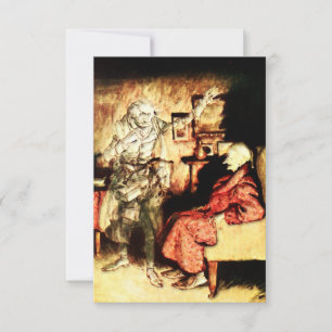 Tarjeta De Agradecimiento Arthur Rackham - A Navidades Carol - Scrooge