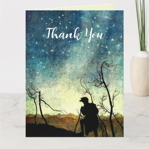 Tarjeta De Agradecimiento Arthur Rackham Ilustracion NIght Silhouette