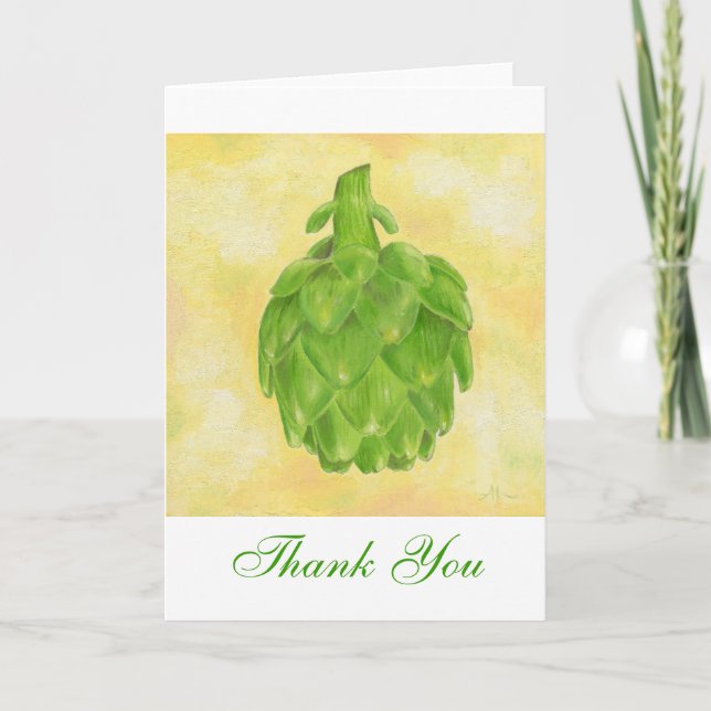Tarjeta De Agradecimiento Artichoke Gracias Notecard (Anverso)