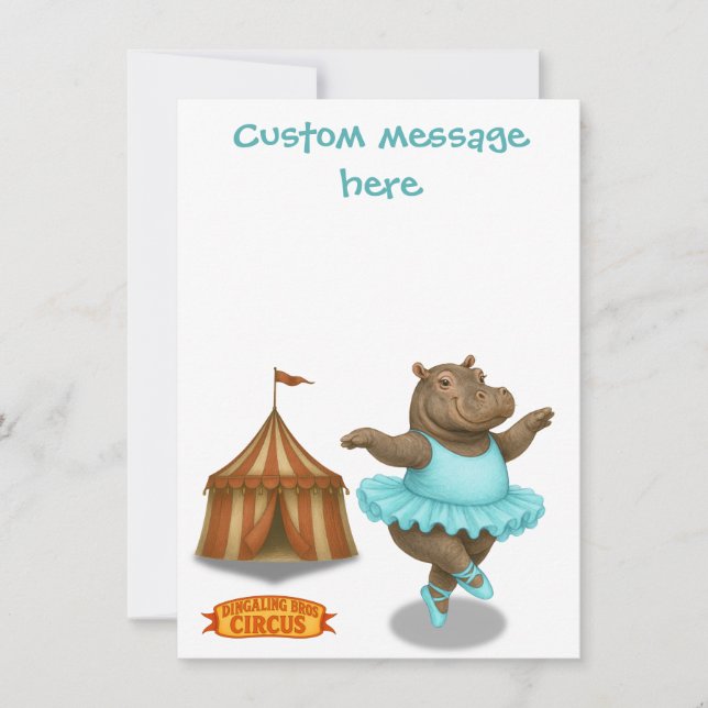 Tarjeta De Agradecimiento artista de circo Helene (Anverso)