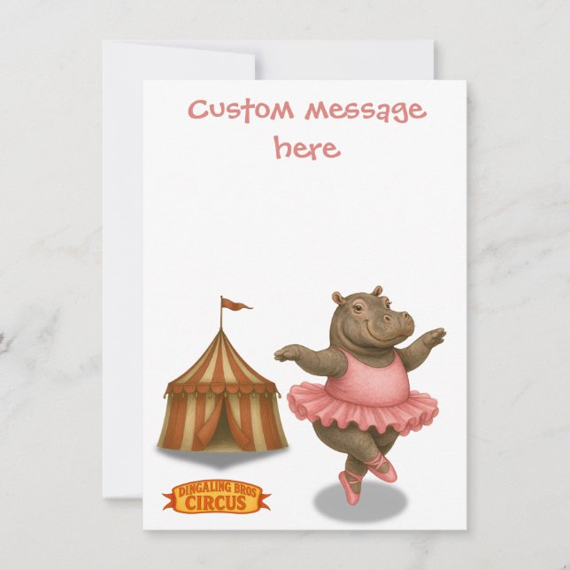 Tarjeta De Agradecimiento artista de circo Helene (Anverso)