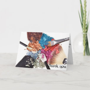 Tarjeta de agradecimiento - Artista de maquillaje