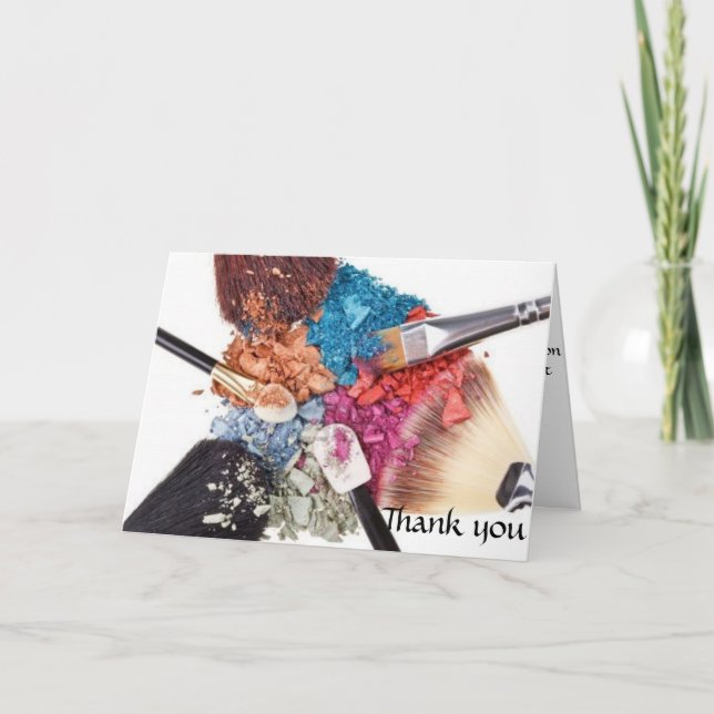 Tarjeta de agradecimiento - Artista de maquillaje (Anverso)