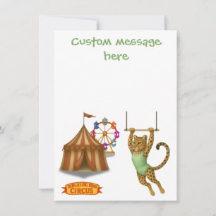 Tarjeta De Agradecimiento Artista de trapecio leopardo Lena