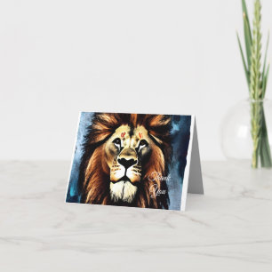 Tarjeta De Agradecimiento Artsy Wild African Lion