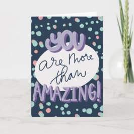 Tarjeta de agradecimiento ascendente con letras de