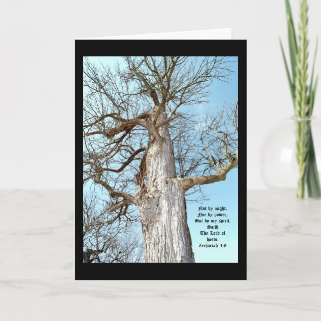 Tarjeta De Agradecimiento Ash Zechariah 4:6 (Anverso)