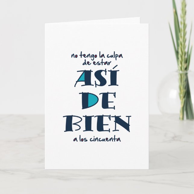 Tarjeta De Agradecimiento Así de bien a los 50 (Anverso)