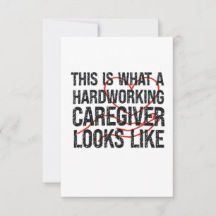 Tarjeta De Agradecimiento Así es como se ve un cuidador trabajador
