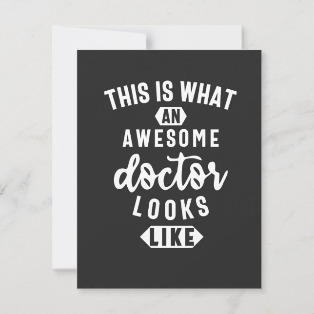 Tarjeta De Agradecimiento Así Se Ve Un Médica Increíble (Anverso)