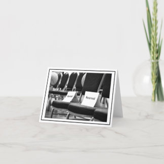 Tarjeta De Agradecimiento Asientos reservados